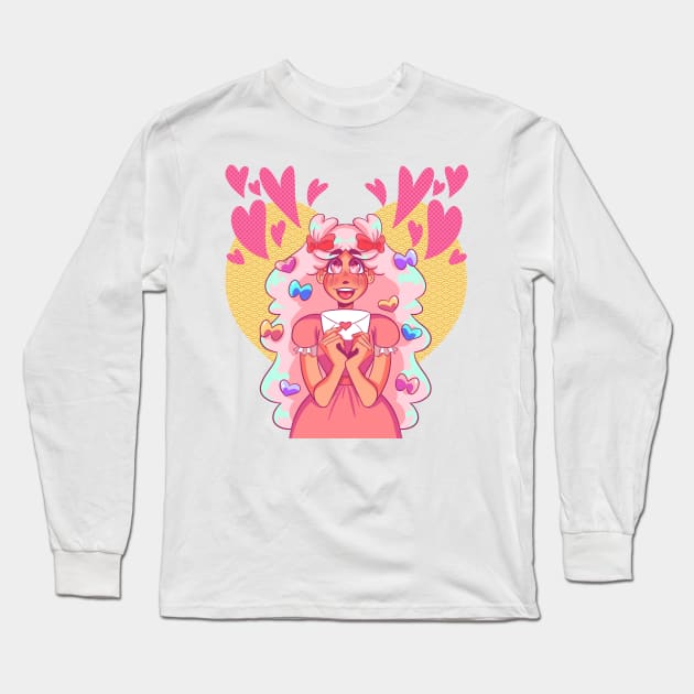 Cotton Candy Love Letter Long Sleeve T-Shirt by angelicneonanime